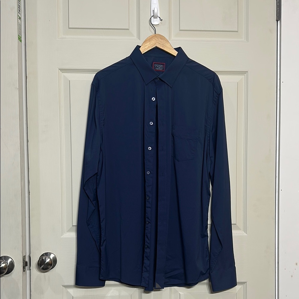 UNTUCKit Blue Casual Button Down Shirt